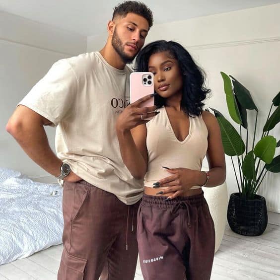 Black Couple Goals Matching Outfits