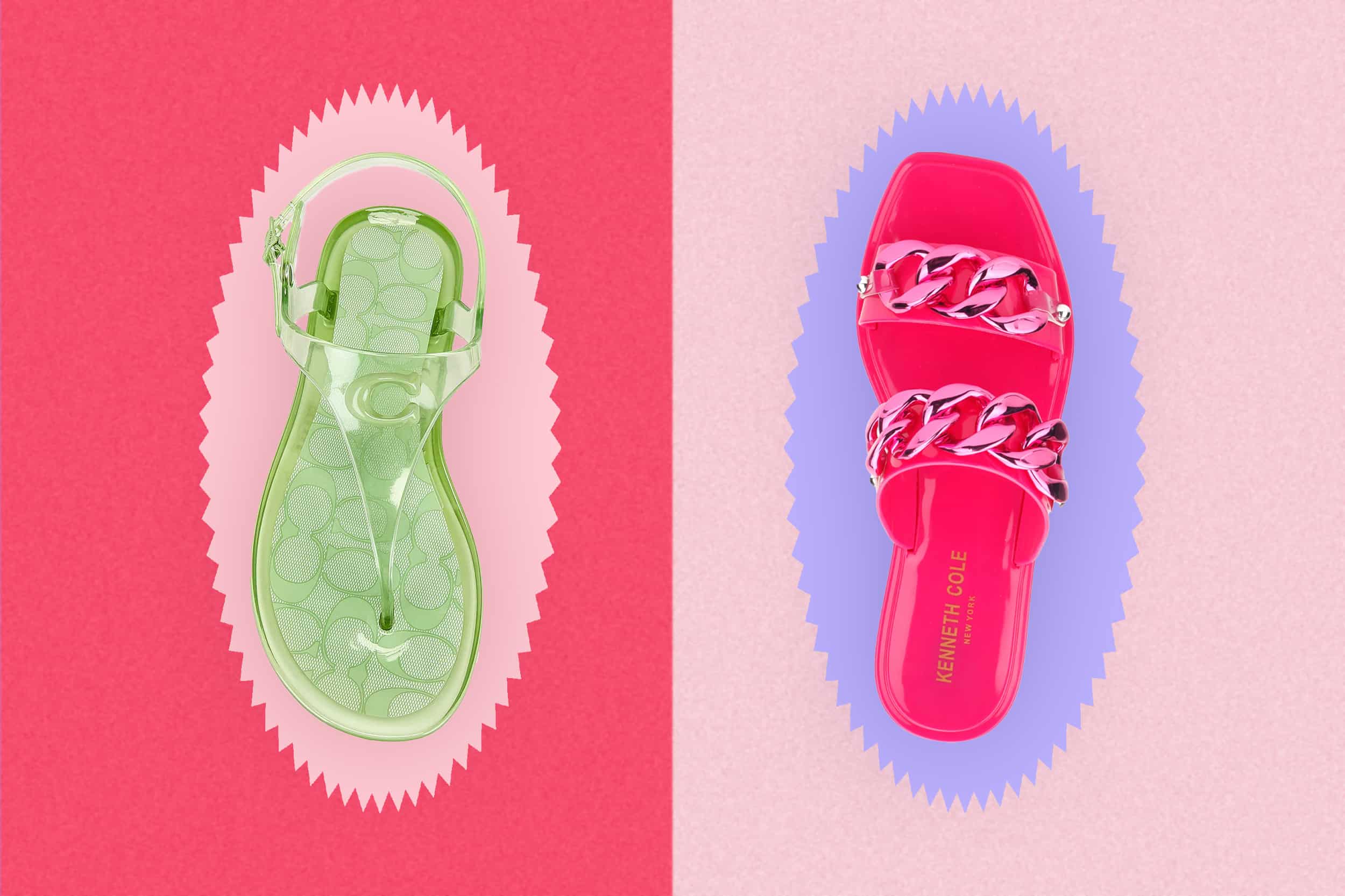 Buy Franco Red Jelly slides, Red Slides, summer flip-flop